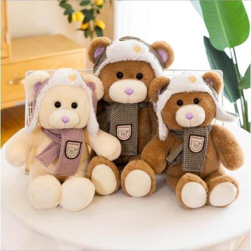 Plush Toys Cartoon Bear Shaped Dolls Stuffed Toys Home Ornament Nice Gift for Girlfriend Kids 30CM
