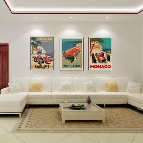 TRAVEL & RAILWAYS Posters Wall Stickers Cuba / Rome/ Italy / Monaco travel Posters Retro Prints Definition For Home buy 3 get 4