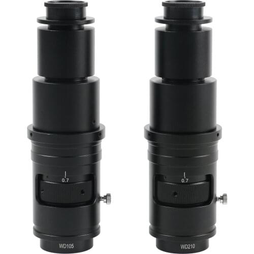 Adjustable Magnification Continuously Monocular Video 120X 160X FHD 0.7X-5X C mount Zoom Lens For HDMI USB VGA Video Microscope