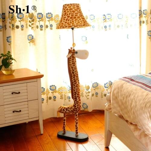 Rural living room decoration cloth cartoon animal lamp European childrens bedroom bedside lamp