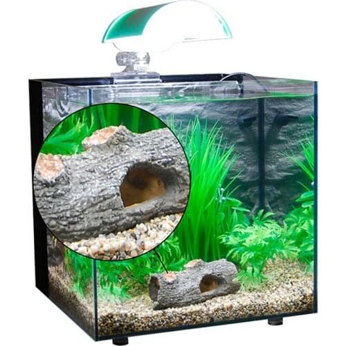 Brand New Aquarium Decoration Hollow Hole Log Tree Tunnel Cave Fish Tank Decoration Ornaments Fountain Dotted Landscaping