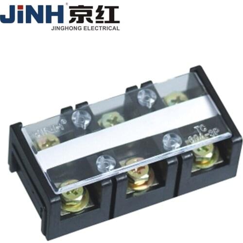 Fixed Terminal TC603 60A 3 Way Double Row Screw Terminal Block Cable Header Copper