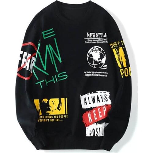 Spring Autumn loose printed sweatshirts men plus size bust 134cm 4XL 5XL 6XL 7XL 8XL long sleeve o-neck sweatshirts men 3 colors