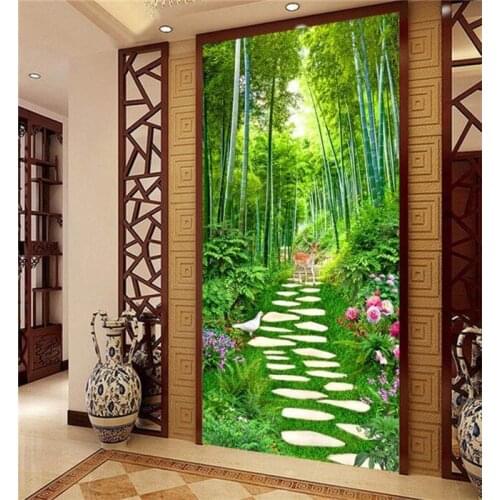 High quality 3d Custom Photo Wallpaper room wallpaper landscape modern photo entrance door decoration home hotel