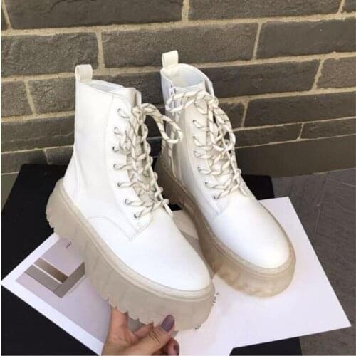 Women Ankle Boots Fashion Platform Warm Winter Shoes Woman Thick Bottom Office Lady Casual Daily Footwear Size 34-40