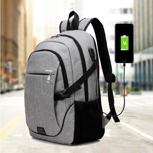 Women backpack 2021 fashion men business multifunctional usb charging laptop backpack student bag solid color female backpacks