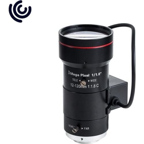1/1.8” 3MP Varifocal 12~120mm F1.8 CS Mount Auto Iris CCTV LENS