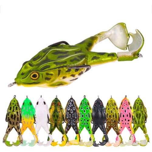 1PCS Double Propellers Frog Soft Bait Wobbler Jigging Fishing Lures 95mm13g Artificial Crankbait Minnow Topwater Fishing tackle