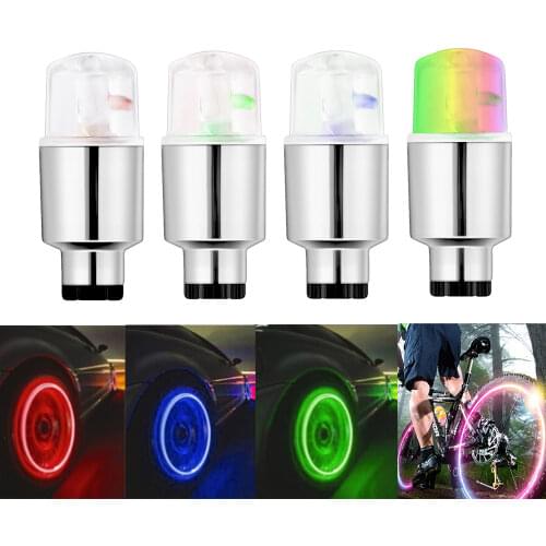 2X Car Light Bike Universal Wheel Tire Tyre Valve Flash Neon LED Auto Dust-proof Cap Spoke Car Valve Stems Lamp Caps Accessories