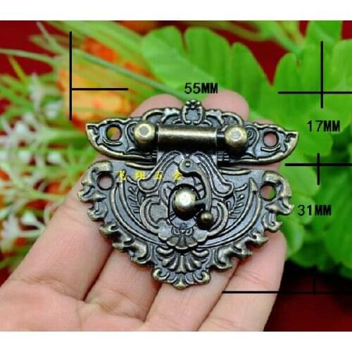 20Pcs Antique wooden wine box hasp lock buckle alloy drawer hinge decorative buckle safety clasp buckle