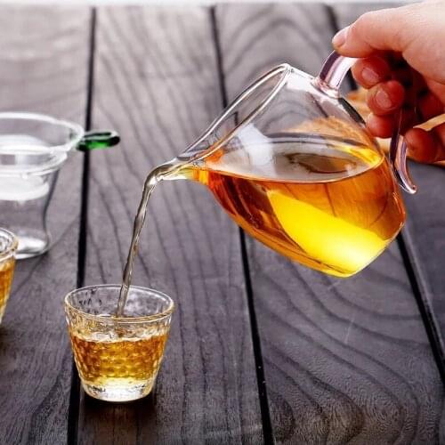350ml flower Teapot 4 Cup Handle Colors,Practical Bottle Flower Tea Cup Glass Teapot with Infuser Tea Leaf Herbal Coffee Tea Set