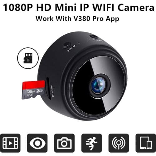 A9 Portable 1080P HD Mini IP WIFI Camera Camcorder Wireless Home Security DVR Night Vision Camera Works With V380 Pro App