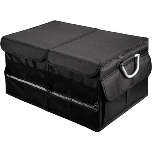 Car Storage Collapse Trunk Back Bin Bag Car Organizer for ford Car Interior Accessories Trunk Box for Tesla Black