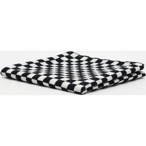 55x55cm White Black Checkered Flag Racing Bandana Unisex Multi-Use Square Headband Motorcycle Outdoor Sports Hair Wrap Wristband