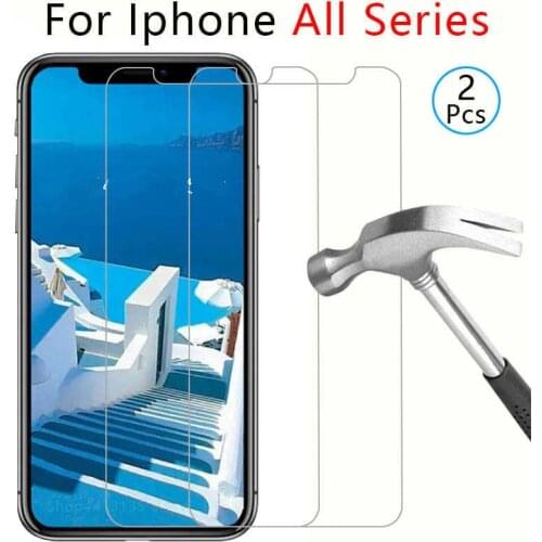 Tempered glass phone case for iphone x xs max xr 5 5s se 6 6s 7 8 plus cover Etui Protective Shell Accessories on x s r xsmax s6