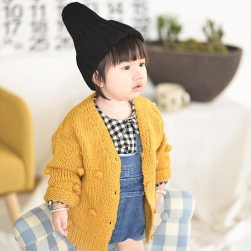 Children Clothes Autumn Winter Spring Baby Boys Girls Kids Knitted Cardigan Sweater Jacket Polka Dot Bubble Childrens Outerwear