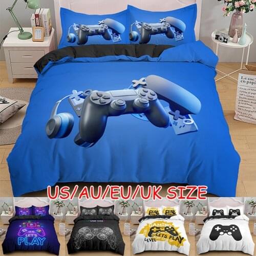 Gamepad Games Comforter Cover Gamepad Bedding Set for Boys Kids Video Modern Gamer Console Quilt 2 Or 3 Pcs cover bed