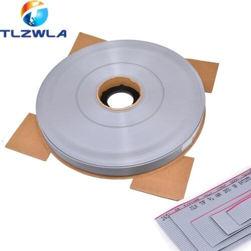 1Meter 1.27mm spacing 8P 10P 12P 14P 16P 20P 26P 30P 40P Grey flat cable FC-8 10 16 28AWG The wire,For IDC FC 2.54MM connector