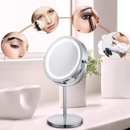 Makeup Vanity Mirror with 10X 5X Lights LED Lighted Portable Hand Cosmetic Magnification Light Up Mirrors VIP Dropshipping