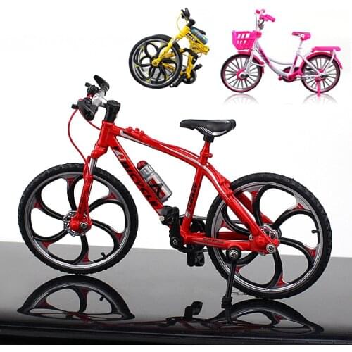 Crazy Magic Finger Bike Alloy Bicycle Model 1:10 Metal Bicycle Bend Road Mini Racing Toys Gifts for Adult Collection