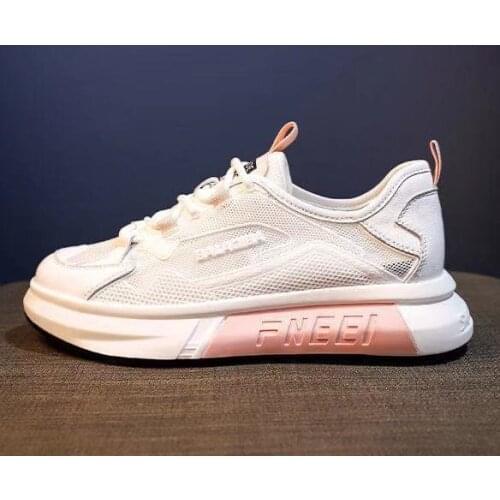 Big Size Women Sneakers Autumn Leather Light White Sneaker Female Platform Vulcanized Shoes Spring Casual Breathable Sports Shoe