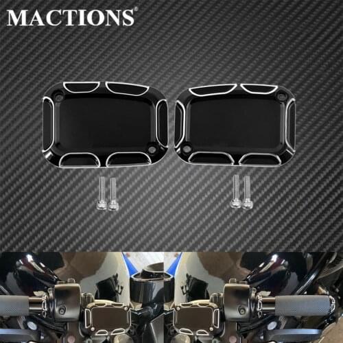 Motorcycle Brake Master Cylinder Cover For Harley Touring Road King Glide Ultra Street Electra Street Night Rod V-Rod 2006-2017
