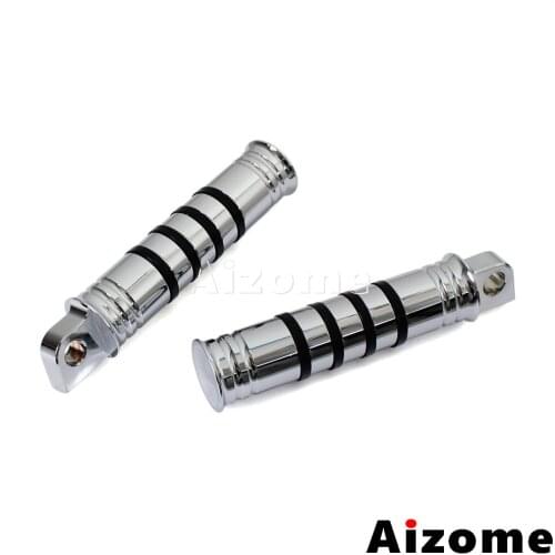 Motorcycle Aluminum Rider Rear Foot Pegs Male Mount Silver Foot Rests Pedal For Harley Sportster Softail XL1200 XL883 Custom