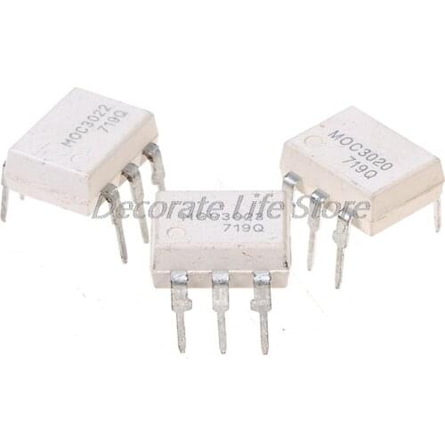 10PCS MOC3020 MOC3022 MOC3023 DIP6 DIP optocoupler new and IC Direct Plug
