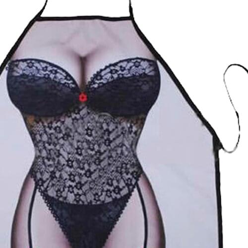 NOCM Sexy Novelty Apron Naked Woman Men Kitchen Cooking BBQ Party Bar Funny Aprons