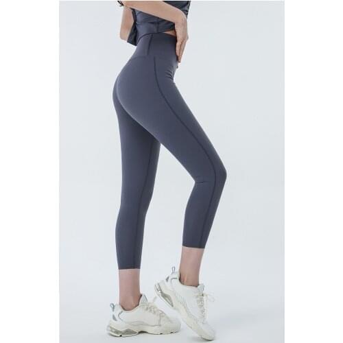 Obrix Slim Fit Light Female Fitness Leggins Mid Waist Mid Calf Length Skinny Booty Lifting Yoga Stretching Jogging Cloth