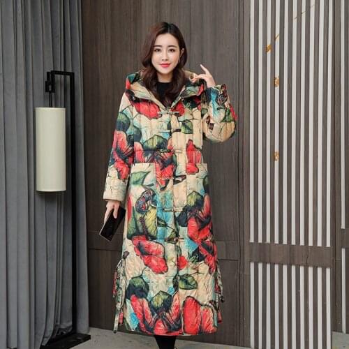 Womens Winter Parka Jacket Cold Boho Coats Snow Wear Vintage Long Coat Parkas Hooded Jacket Female Chic Chaqueta Mujer