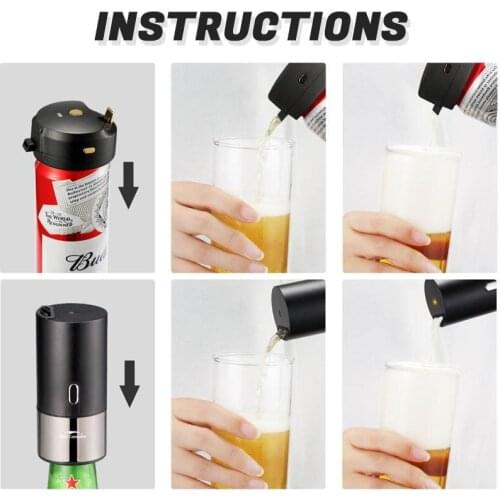 Beer Foamer Electric Foam Maker Mini Portable Durable Beer Server Dispenser HFing