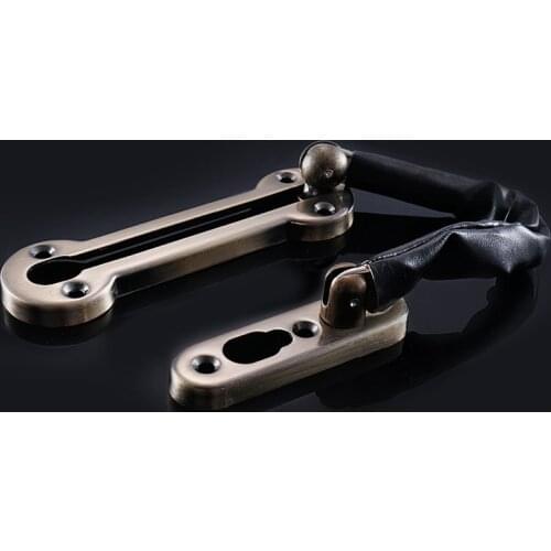 Stainless Steel Anti-theft Door Chain Guard Lock Door Latch Slide Bolt for Home Hotel Dorm Entrance Security Anti-lock Black