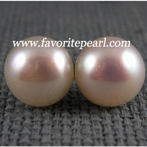 Favorite Pearl Earrings AAA 9.5-10mm White Color Natural Freshwater Pearl Stud Earring Perfect Wedding Birthday Chirstmas Gift