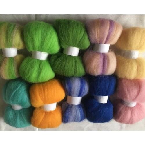 Lana merino wool fibre roving for needle feling kit wool diy crafa 100g/set wool