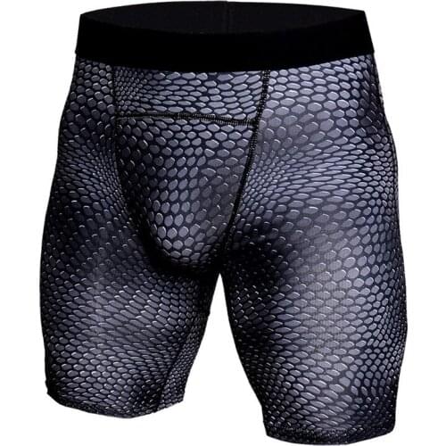 Men Crossfit Compression Elastic Tight shorts Running workout Quick-dry short pants male summer Gym Fitness Bodybuilding Bermuda