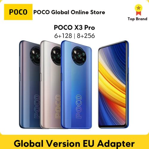 POCO X3 Pro Global Version 6GB+128GB/8GB+256GB Xiaomi Smartphone Snapdragon 860 120Hz DotDisplay 33W Fast Charger AI Camera NFC