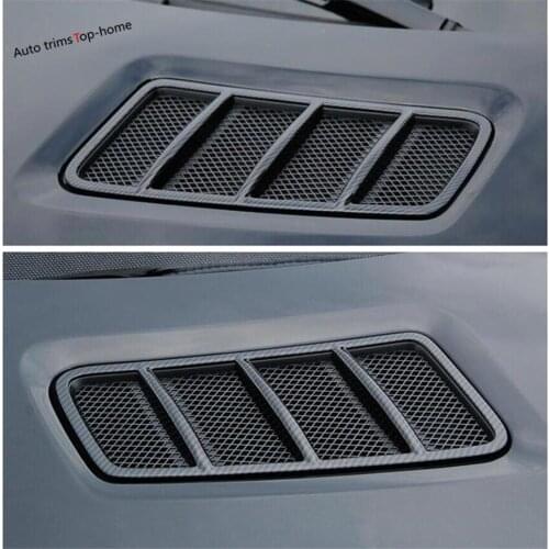 Yimaautotrims Front Upper Roof Hood Air Conditioner AC Vent Outlet Cover 2 Pcs Exterior For Mercedes Benz GLS 2015 2016 2017 ABS