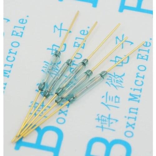 10pcs/2*14mm Dry reed pipe MKA14103 Magnetic control switch Gold-plated feet Normally open Reed switch