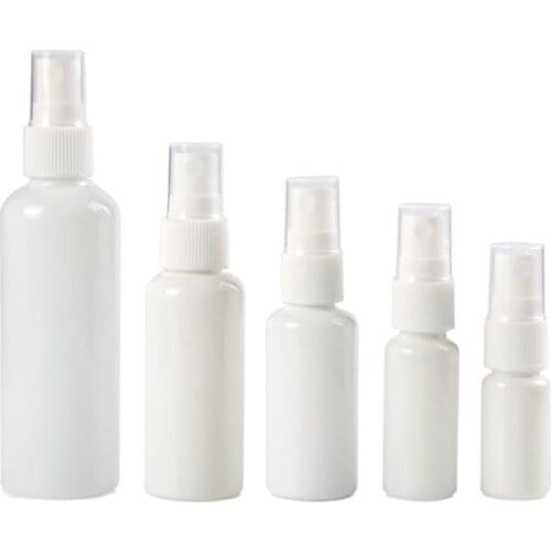 100pcs Spray Pump Bottle Plastic 10ML 20ML 30ML 50ML 100ML Mist Atomizer Facial Hydrating Empty Vial Cosmetic Refillable Bottle