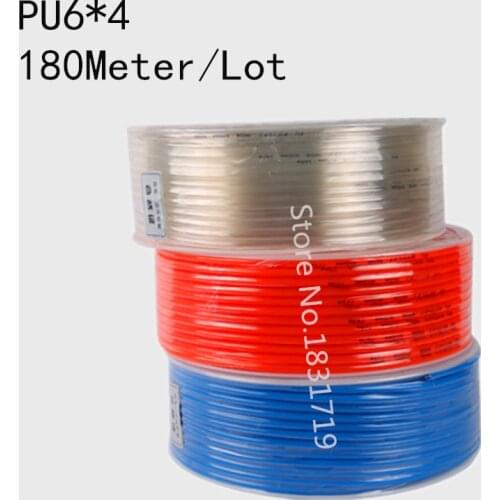 180M/Lot PU6x4 6mm OD 4mm ID Pneumatic PU Tube Hose PU6*4
