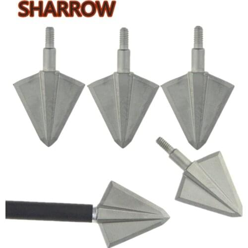 3/6/12pcs Archery Fixed 2 Blades Broadhead 136 Gr 17-4PH Solid Wide Arrowhead Head Blade For Arrow Shooting Training Accessories