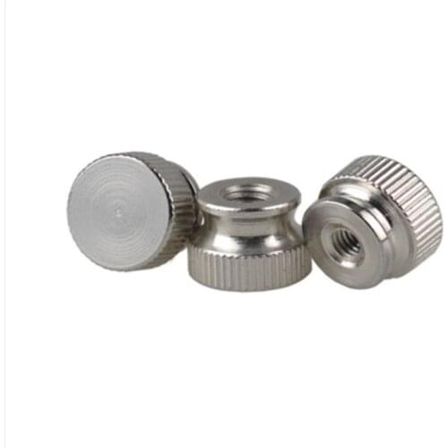 20pcs/lot m3 m4 m5 m6 steel with nickel High Head Knurled Thumb Nut blind hole nuts Advertising decorative nail