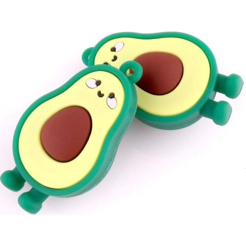 5pcs Flatback Resin Charms Green Avocado Friendship Perfect Fruit Charms for Pendants DIY Keychain Jewelry