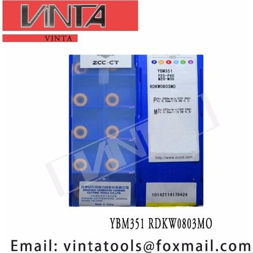 Free shipping high quality 10pcs/lots YBM351 RDKW0803MO cnc carbide milling inserts