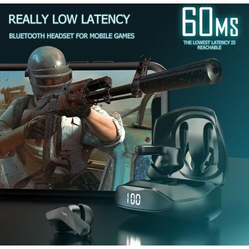 Wireless Headphones Bluetooth 5.0 Earphone Waterproof TWS Stereo Gaming Headset Digital Display Waterproof Earbuds For Gamer