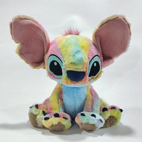Disney Lilo & Stitch 30cm Cartoon Animal Soft Stuffed Cotton Dolls Lovely Iridescence Stitch Plush Peluche Toys For Kids Gifts