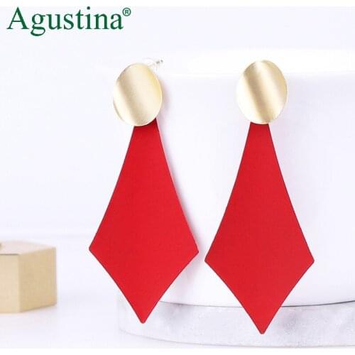 BLUE BEANS long earrings fashion jewelry Red earrings for women minimalist drop earrings boho metal dangle earring wholesale new