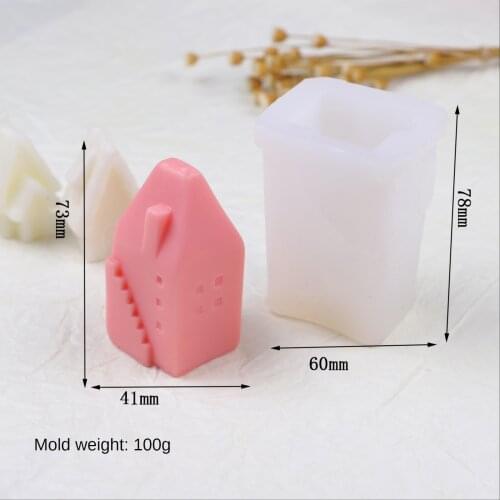 New Style Trends 3D House Mousse Cake Mold Cake Decorating Mold Candle Mould Silicone Mold Candle Making Cake Making Non-Toxic