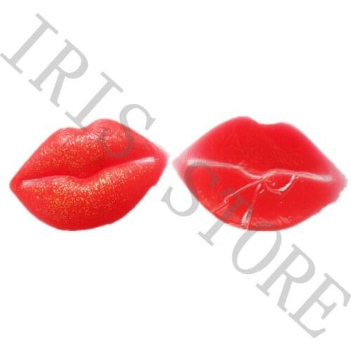 NC001B Hot Sexy RED Glinting LIP-shaped silicone nipple cover / Hot red silicone breast petals